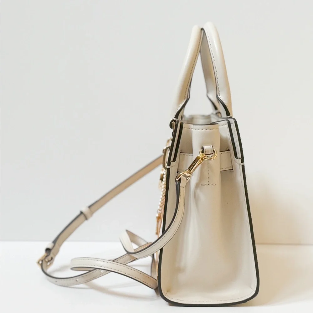 Michael Kors Hamilton Small Satchel Shoulder  Bag Graphic Logo Golden Rod Multi - Picture 6 of 15